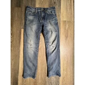 American Eagle Slim Jeans Mens 29x30 Blue Good 360 Extreme Flex Distressed